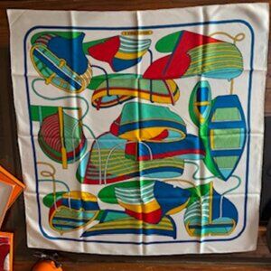 Authentic Hermes Thalassa Scarf 1973 P Peron